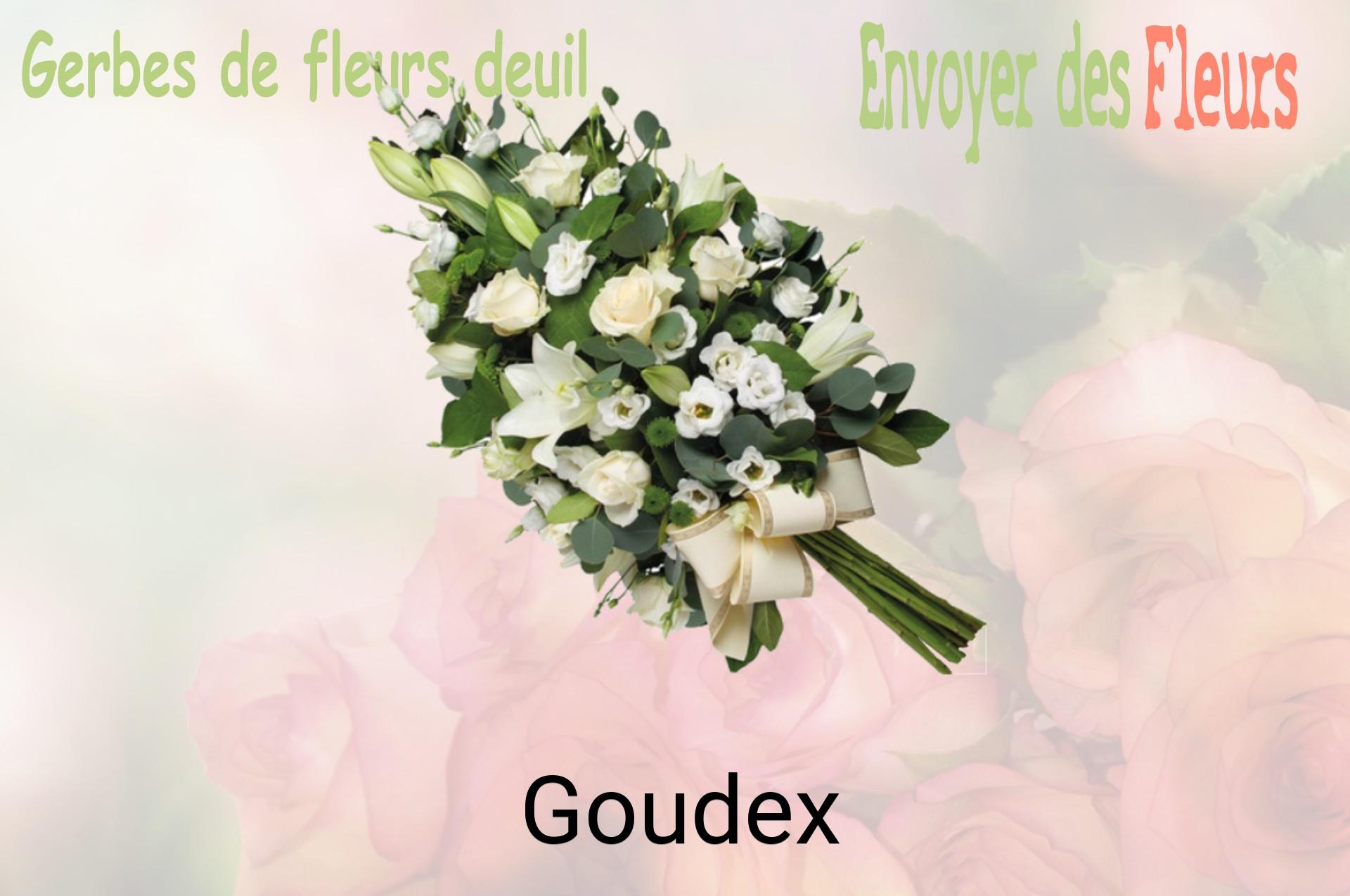Gerbe de fleurs de deuil livrée à Goudex